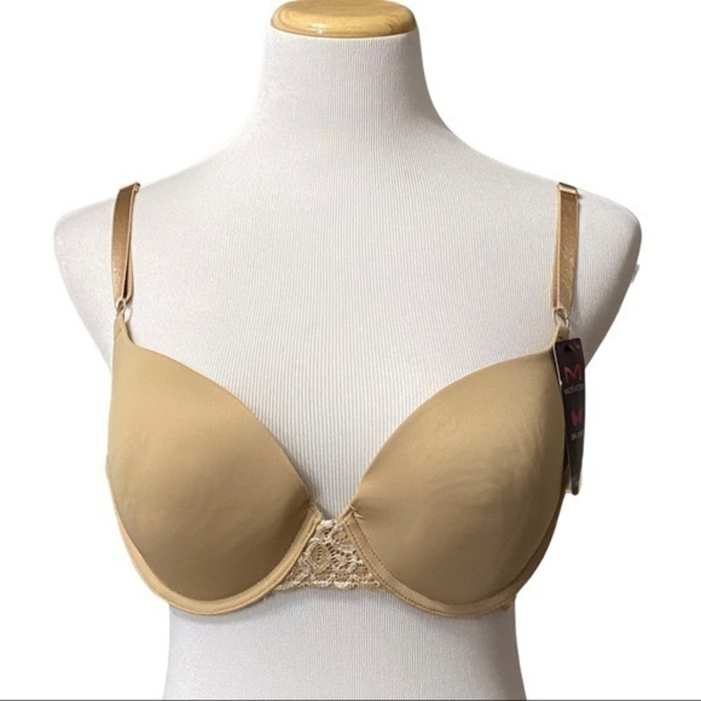 NWT Maidenform Demi Push-up Ivory Bra 0972XJ 38C